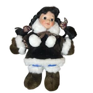 Arctic Circle Enterprises Alaskan Friends Genuine Native Style Eskimo Doll 9"